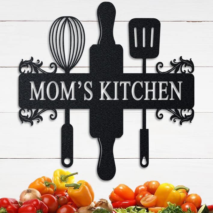 Personalized Metal Name Signs for Kitchen, Custom Family Last Name for Home Decor, Metal Wall Art, Customize Kitchen Plaque Decor for Dining Room, Gifts for Mom, Mother's Gift