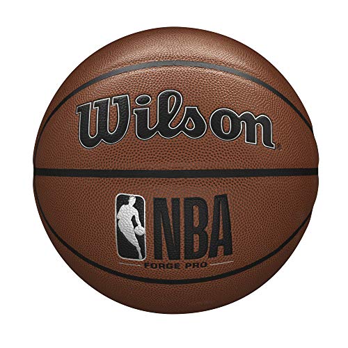 WILSON NBA Forge Series Indoor/Outdoor Basketball - Forge Pro, Brown, Size 6-28.5"