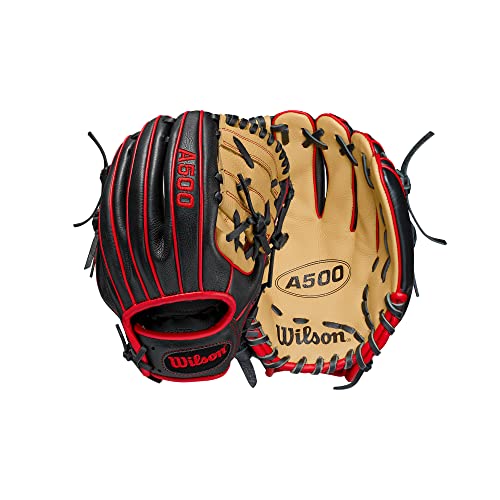 WILSON A500 Baseball 10.5" - Right Hand Throw,10.5",Black, Large (WBW100143105)