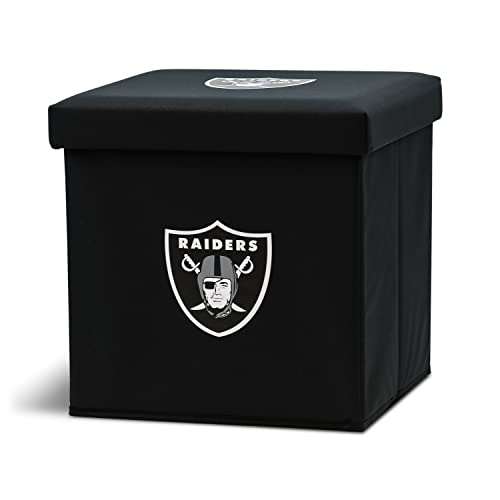 Franklin Sports NFL Oakland Raiders Storage Ottoman with Detachable Lid 14 x 14 x 14 - Inch