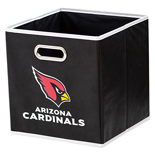 Franklin Sports NFL Arizona Cardinals Collapsible Storage Bin NFL Folding Cube Storage Container Fits Bin Organizers Fabric NFL Team Storage Cubes One Size