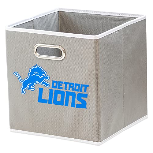 Franklin Sports NFL Detroit Lions Collapsible Storage Bin NFL Folding Cube Storage Container Fits Bin Organizers Fabric NFL Team Storage Cubes One Size