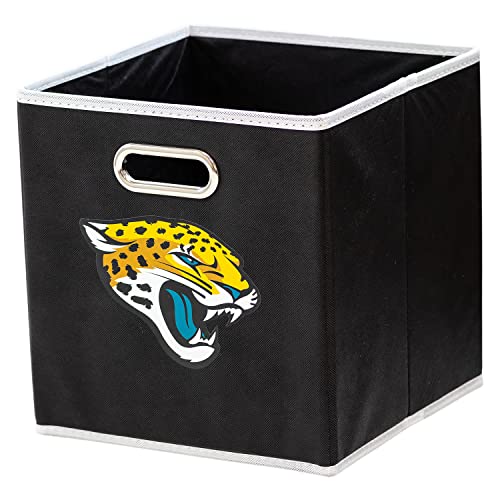 Franklin Sports NFL Jacksonville Jaguars Collapsible Storage Bin NFL Folding Cube Storage Container Fits Bin Organizers Fabric NFL Team Storage Cube One Size