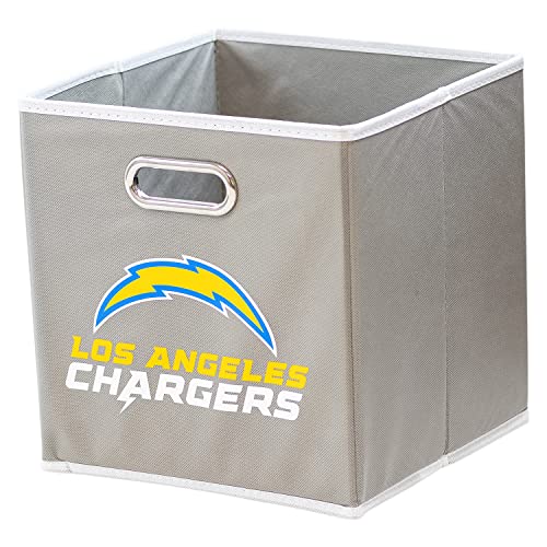 Franklin Sports NFL Los Angeles Chargers Collapsible Storage Bin NFL Folding Cube Storage Container Fits Bin Organizers Fabric NFL Team Storage Cube One Size