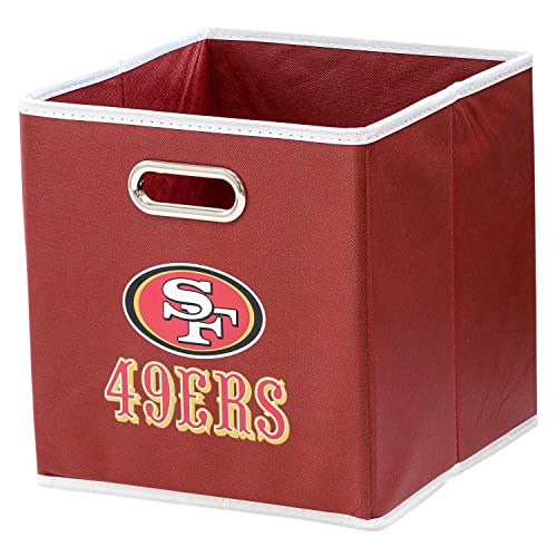 Franklin Sports NFL San Francisco 49ers Collapsible Storage Bin NFL Folding Cube Storage Container Fits Bin Organizers Fabric NFL Team Storage Cubes One Size