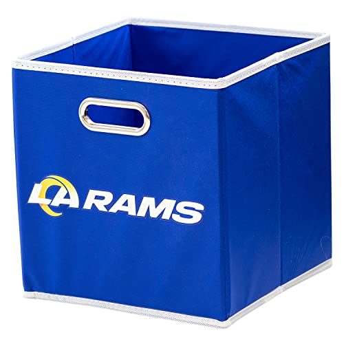 Franklin Sports NFL Los Angeles Rams Collapsible Storage Bin NFL Folding Cube Storage Container Fits Bin Organizers Fabric NFL Team Storage Cubes One Size