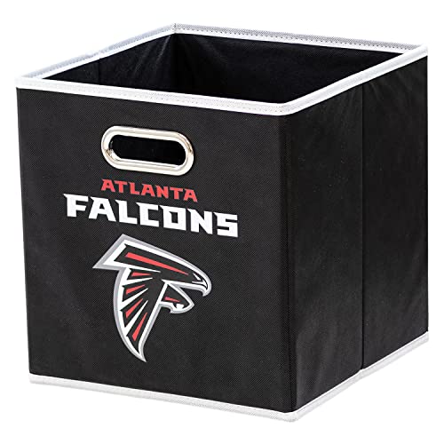 Franklin Sports NFL Atlanta Falcons Collapsible Storage Bin NFL Folding Cube Storage Container Fits Bin Organizers Fabric NFL Team Storage Cubes One Size