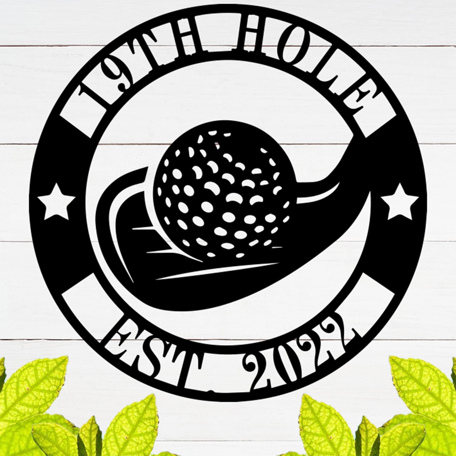 Custom Metal Signs | Personalized 19th Hole Metal Sign Golf Decor with Name/Text | Bar Sign Art Wall Decor | Outdoor Wall Decor | Golf Lovers Gifts