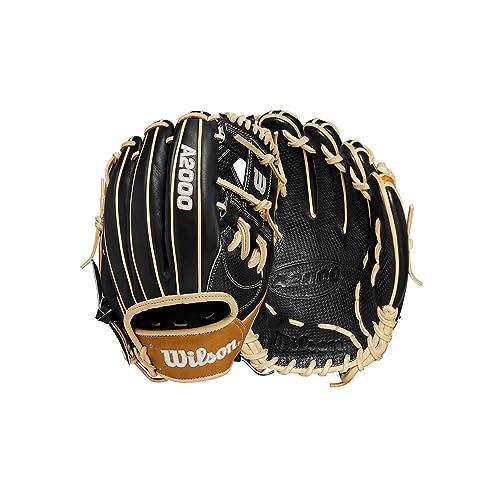 WILSON 2024 A2000 SC1787 11.75” Infield Baseball Glove - Right Hand Throw, Black/Saddle Tan/Blonde