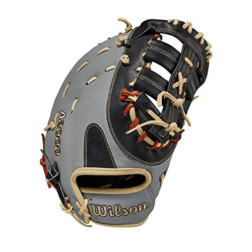 Wilson 2021 A2000 1620SS 12.5" First Base Baseball Mitt - Grey/Black, Left Hand Throw