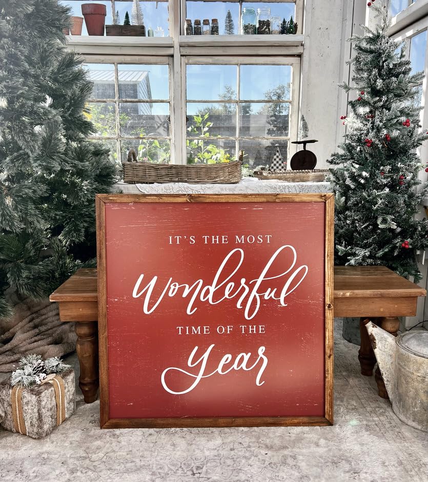 Have Yourself A Merry Little Christmas Sign, Christmas Sign, Christmas Wall Decor, Wood Christmas Sign, Farmhouse Christmas Sign, Christmas Decorations, Rustic Wood Sign, Wood Framed Sign (12x12)