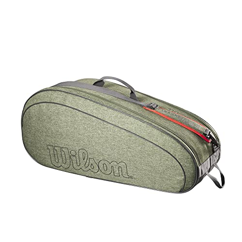 WILSON Team Tennis Racket Bag - 6 Pack, Heather Green