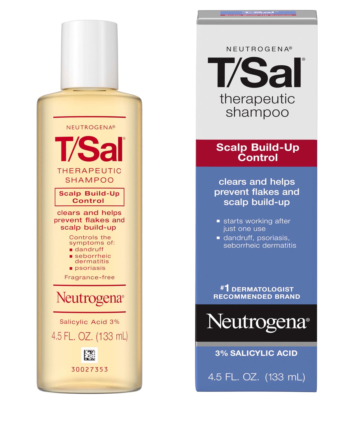 Neutrogena T/Sal Therapeutic Shampoo, Scalp Build-up Control 4.5 fl oz