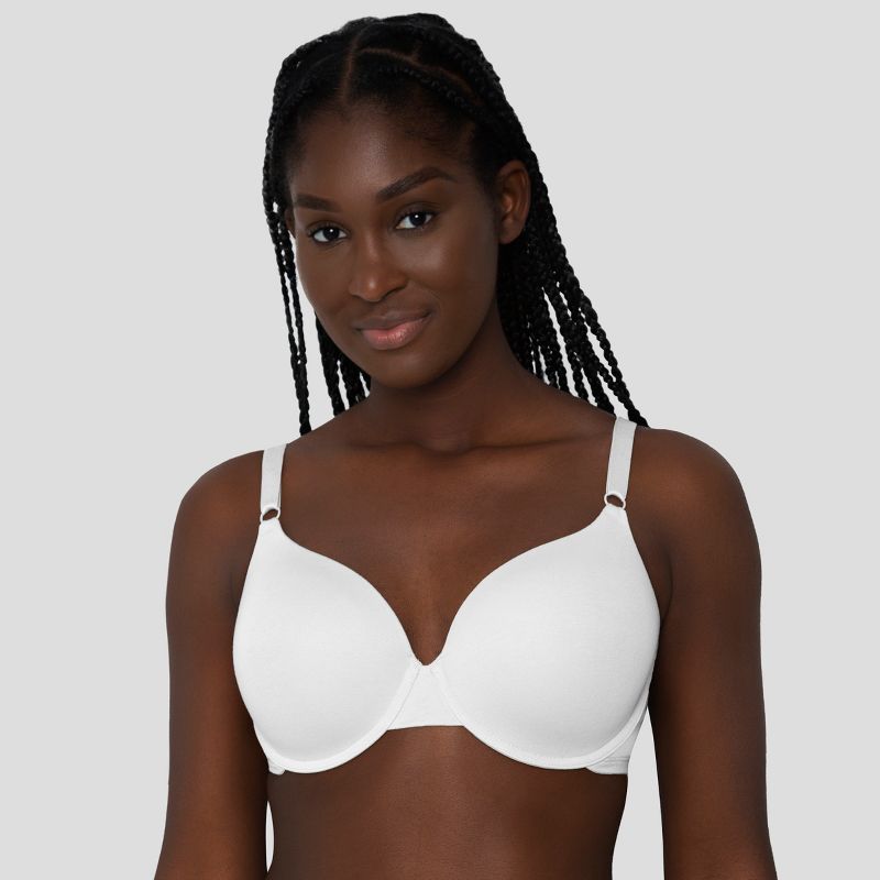 Women's Fruit Of The Loom FT797 Lightly Lined T-Shirt Bra - 2 Pack  (White/heather grey 36DDD) 
