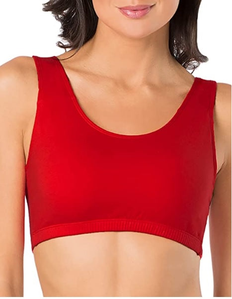 Fruit of the Loom Women's Built Up Tank Style Sports Bra, 6 pack
