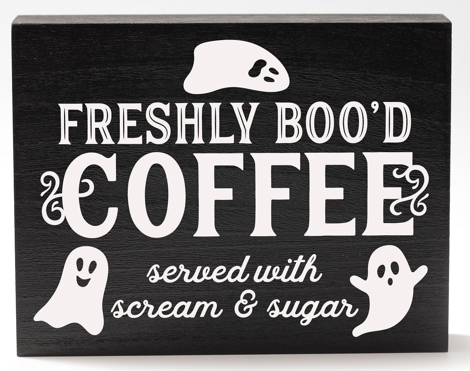 Freshly Booed Coffee Sign Halloween Coffee Bar Decor for Halloween Kitchen Decor