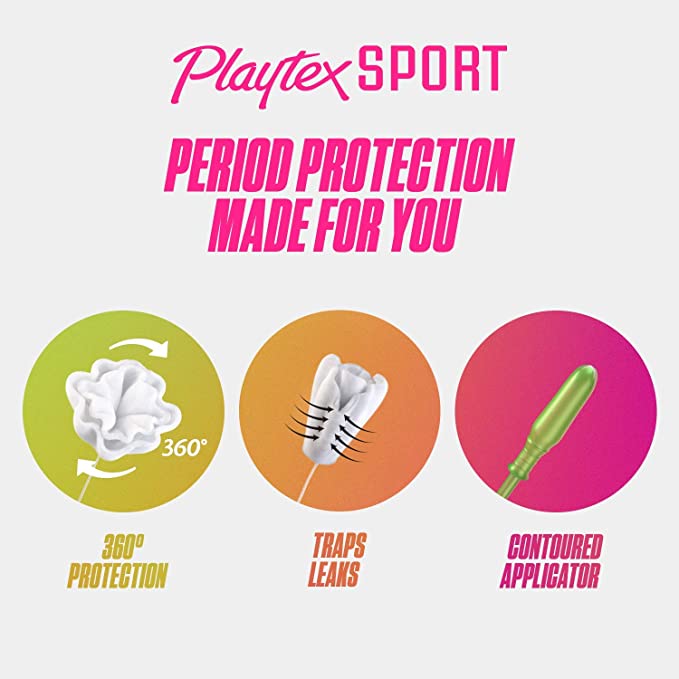 Playtex Sport Tampons Multipack, Unscented, 48 Count
