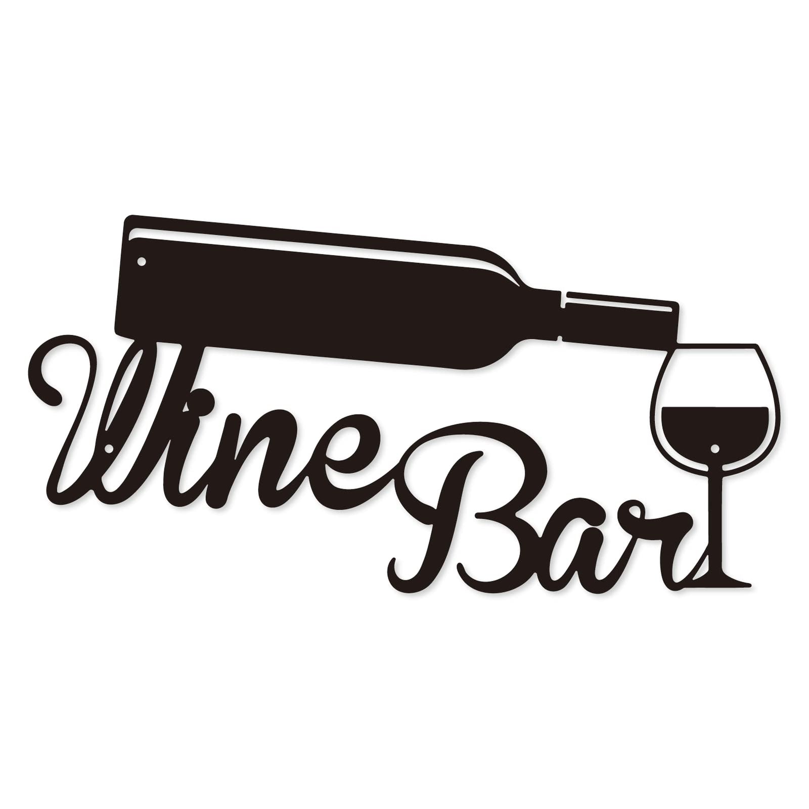 Custom Wine Bar Metal Sign, Wine Bar Word Wall Decor Art, Metal Signs For Home, Office, Living Room Decoration