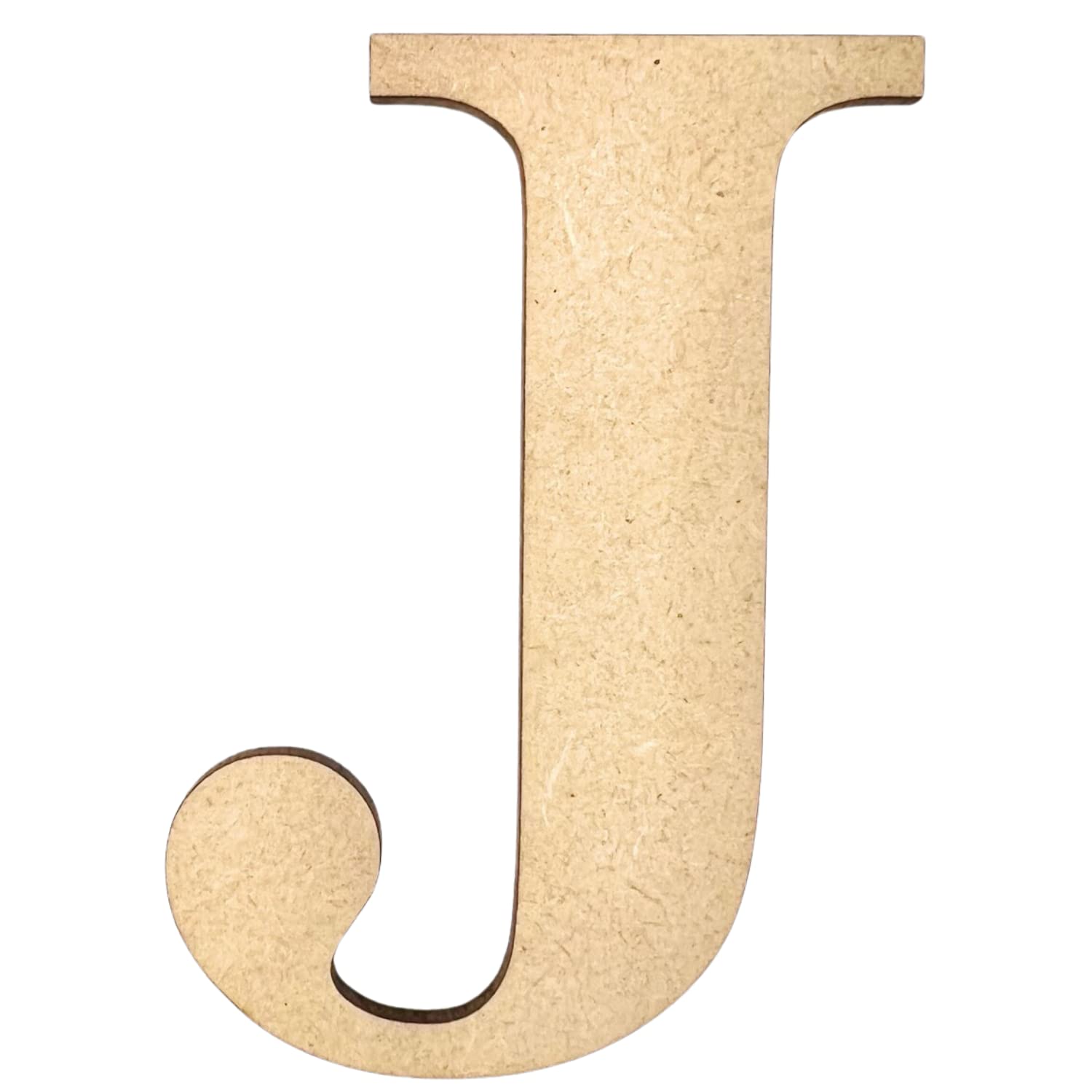 5" Tall MDF Letter J | 1/8" Thick | Krafty Supply Letters | Times | Wooden Letter