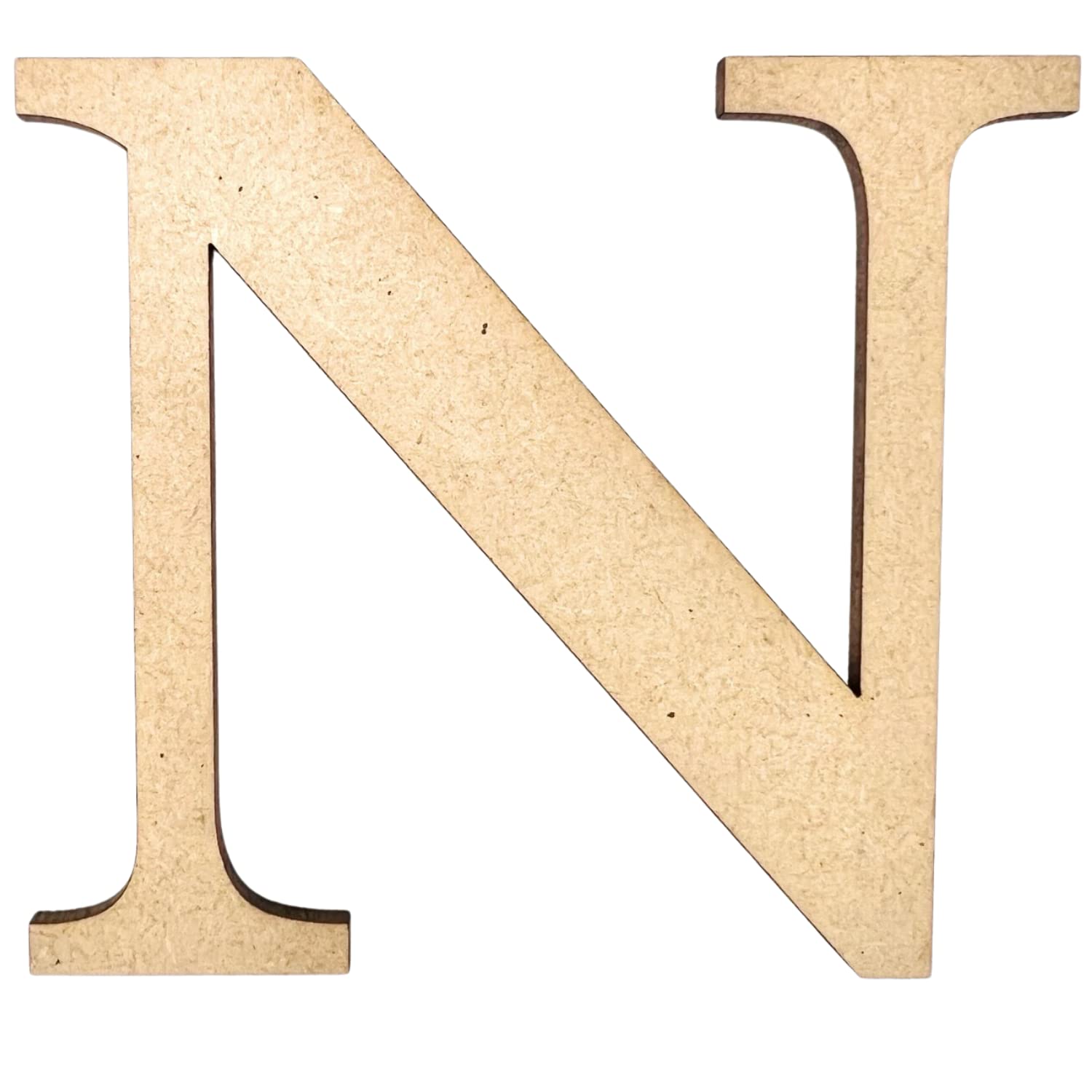 5" Tall MDF Letter N | 1/8" Thick | Krafty Supply Letters | Times | Wooden Letter