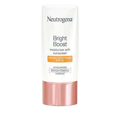 Neutrogena Bright Boost Facial Moisturizer with Broad Spectrum UVA/UVB SPF 30 Sunscreen, with Neoglucosamine, Moringa Seed, Vitamin C & E, 1.0 fl. oz