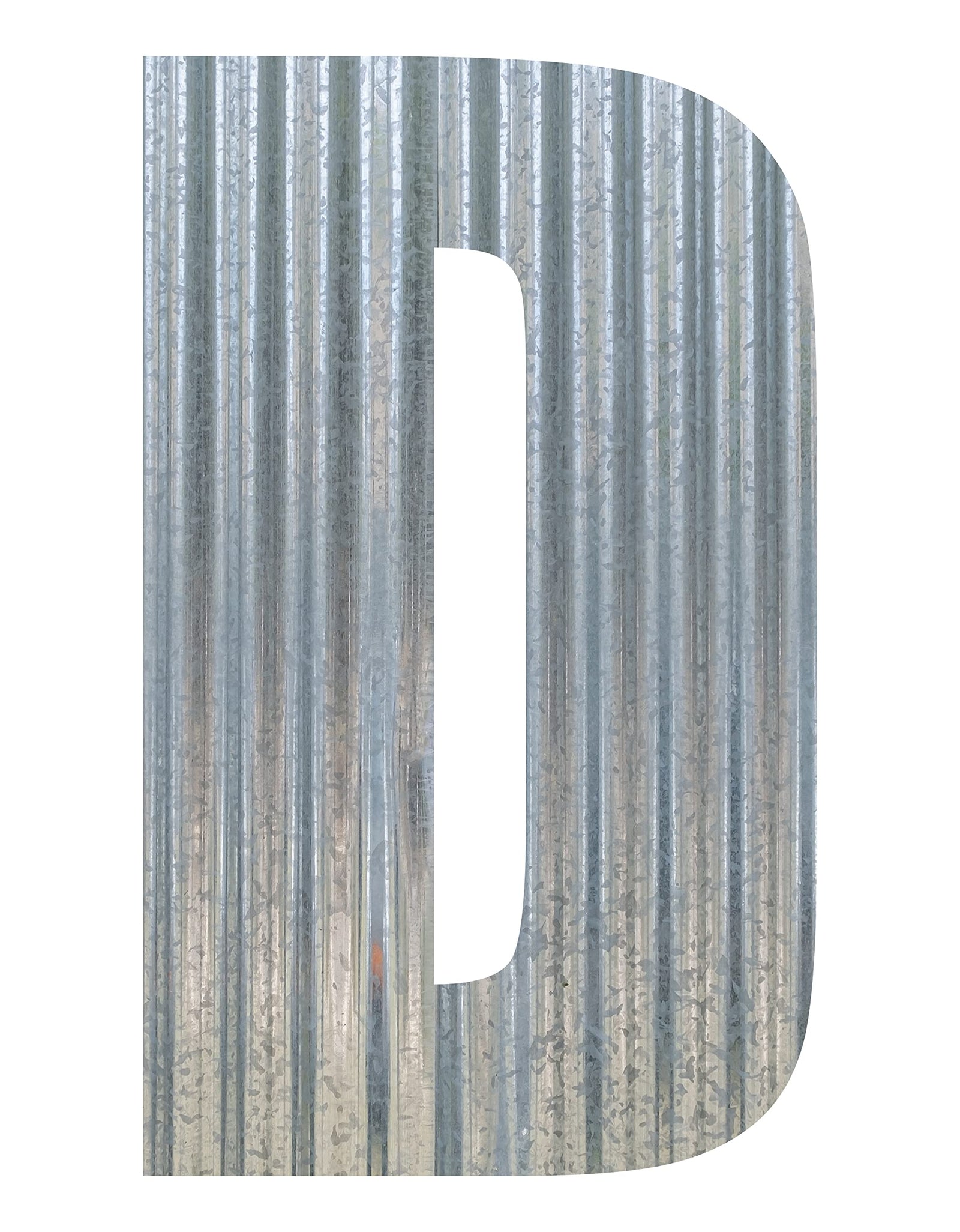 Corrugated Metal Letter (20 Inch, D)