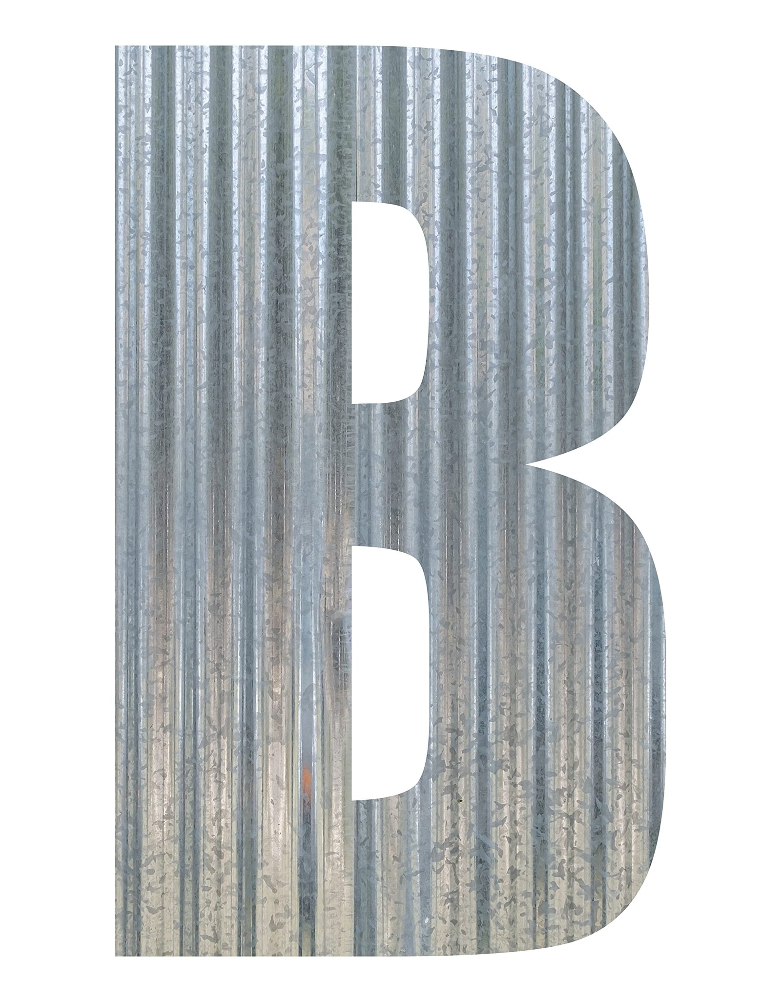 Corrugated Metal Letter (20 Inch, B)