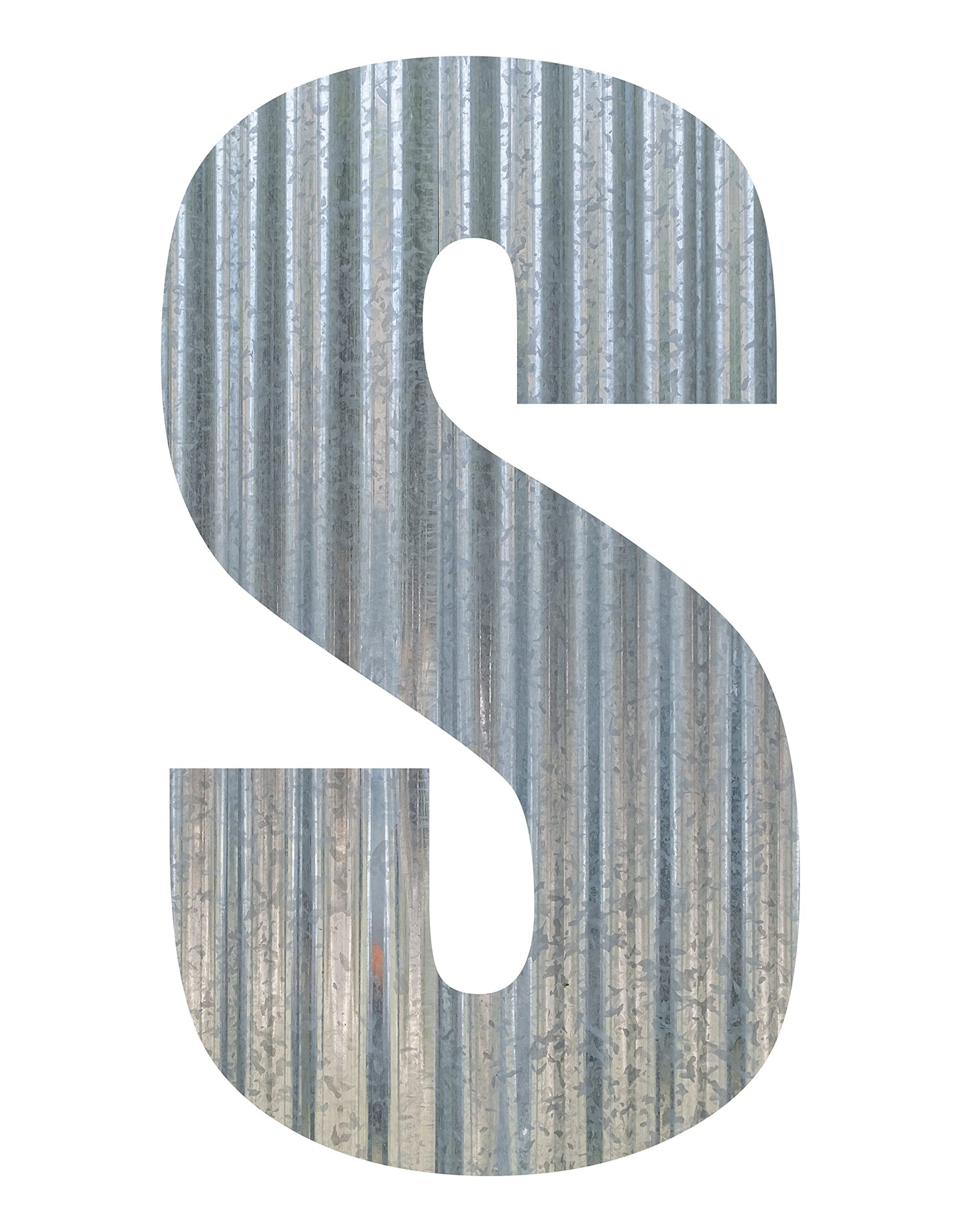 Corrugated Metal Letter (6 Inch, S)