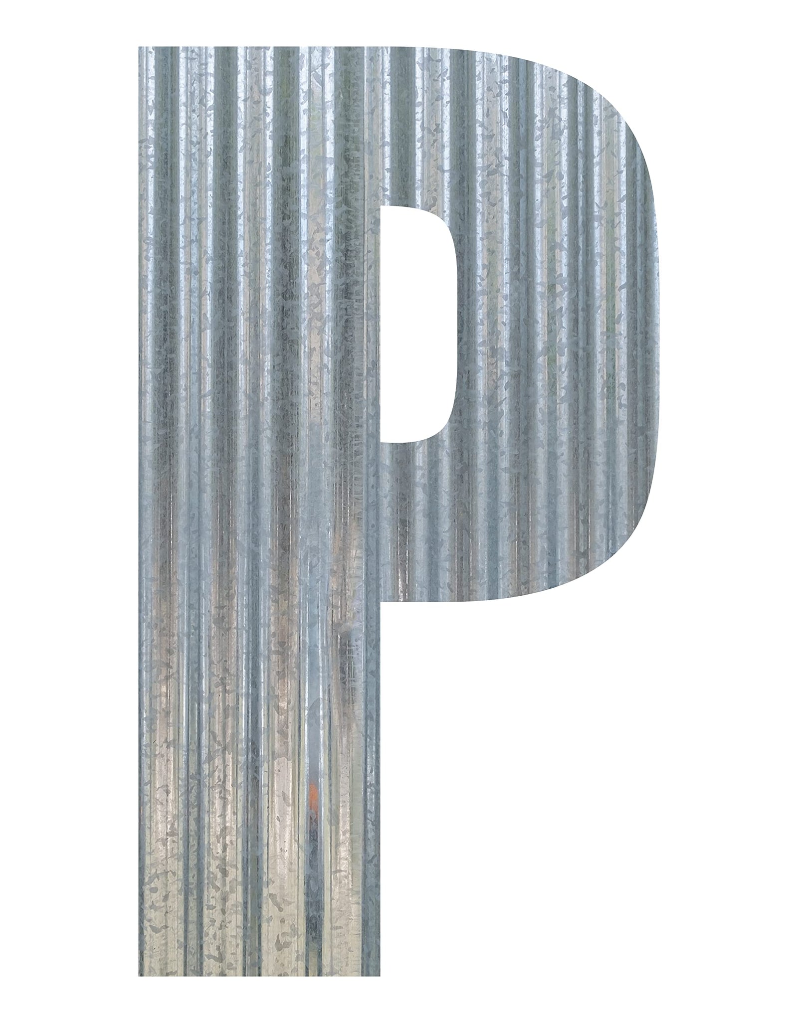 Corrugated Metal Letter (18 Inch, P)