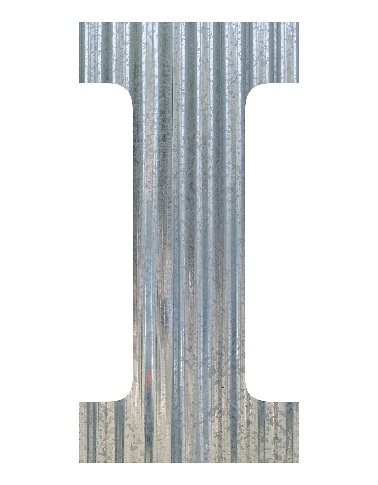 Corrugated Metal Letter (24 Inch, I)