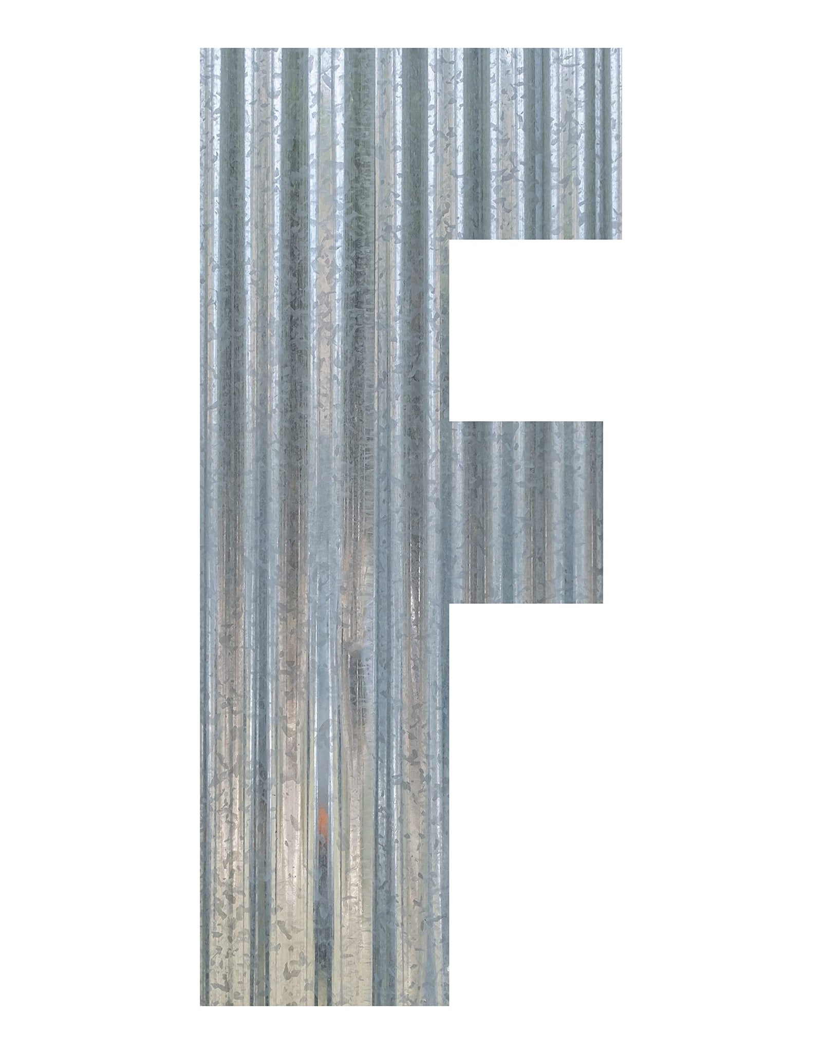 Corrugated Metal Letter (20 Inch, F)