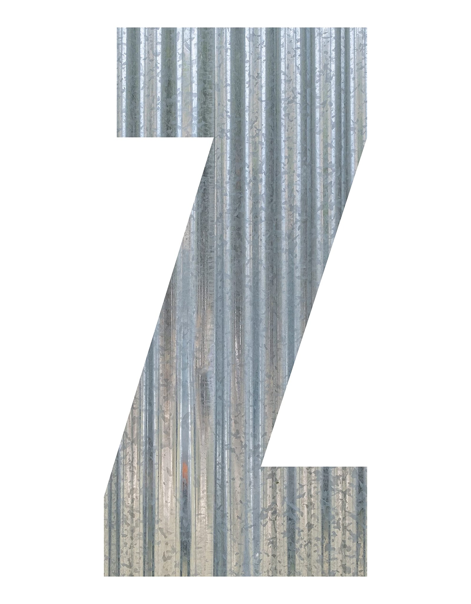 Corrugated Metal Letter (9 Inch, Z)