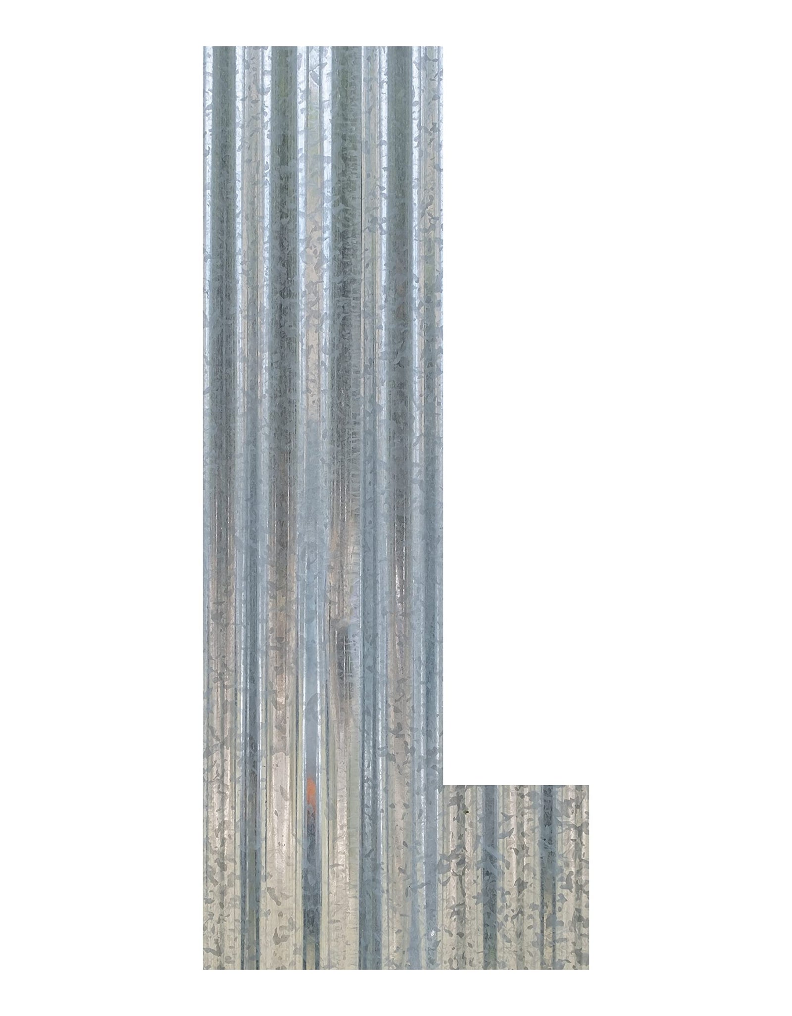 Corrugated Metal Letter (9 Inch, L)