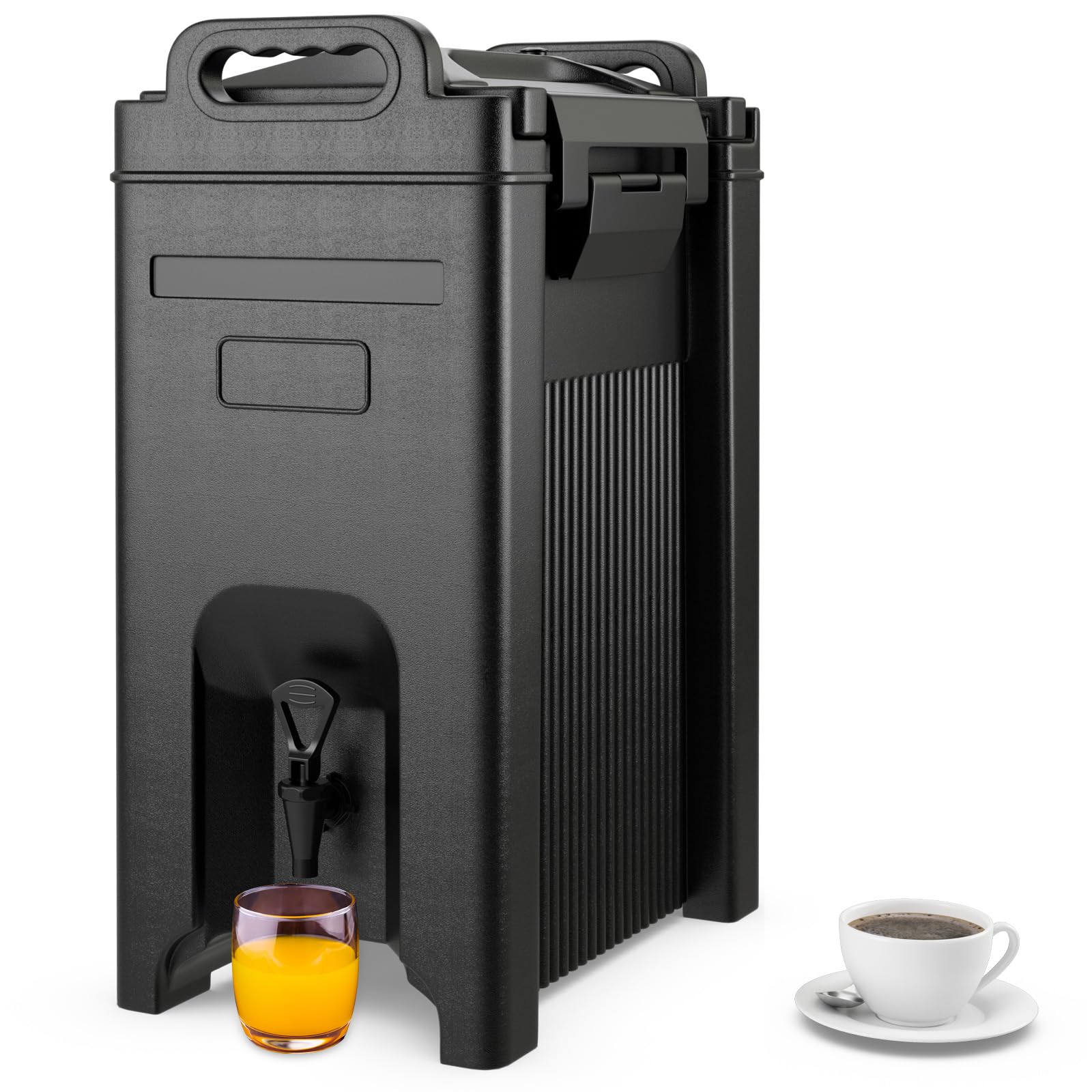 COSTWAY Insulated Iced and Hot Beverage Server/Dispenser, w/Seamless Double Walled Shell, 5 Gallon Beverage Carrier, Food-grade LLDPE Material, w/Spring Action Faucet, for Restaurant, and Drink Shop