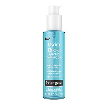 Neutrogena Hydro Boost Hydrating Gel Facial Cleanser & Makeup Remover Face Wash for Sensitive Skin, 6 oz