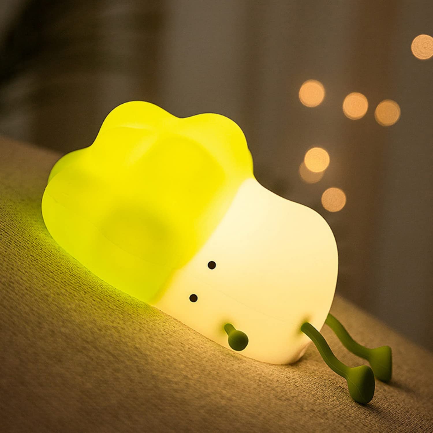Silicone LED Night Light for Kids, Cute Cabbage Light, Dimmable Night Light with Rechargeable and Timer/Kawaii Light for Breastfeeding/Bedroom Decoration, Children, Boys, Women, Adult Gifts