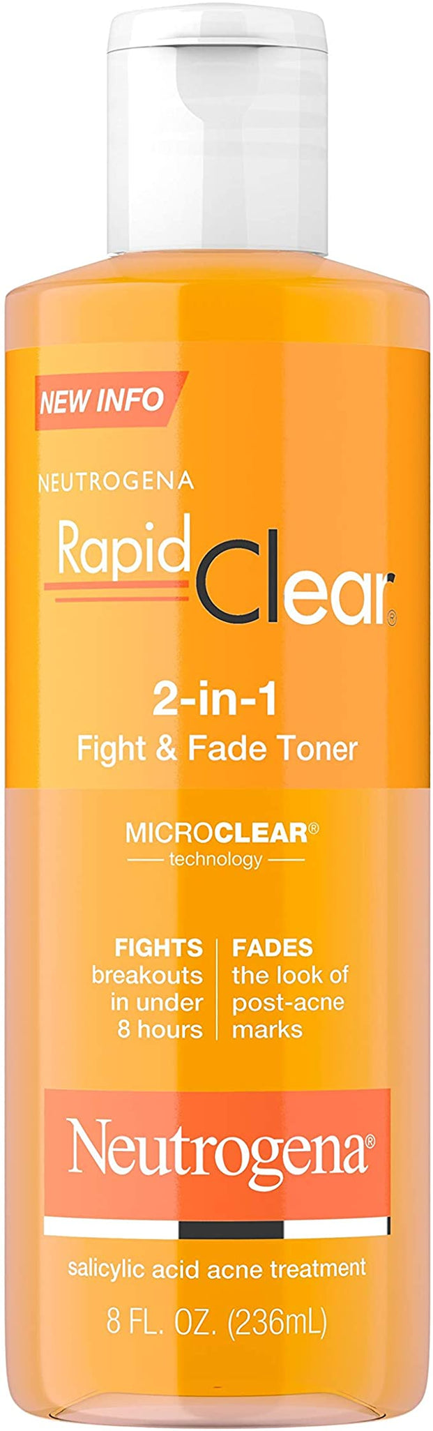 Neutrogena Rapid Clear 2-In-1 Fight & Fade Acne Toner, 8 Fl. Oz.