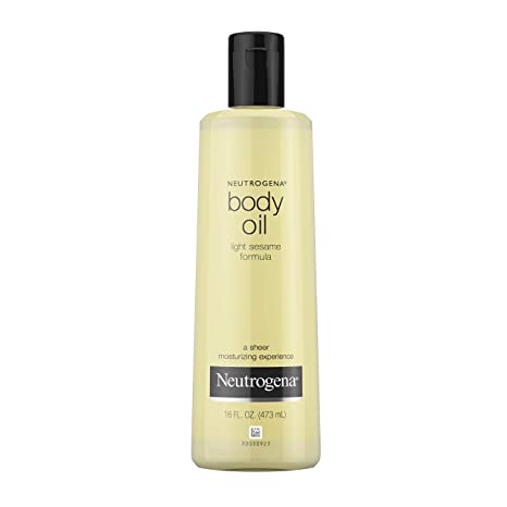 Neutrogena Lightweight Body Oil for Dry Skin, Sheer Body Moisturizer in Light Sesame Formula, 16 fl. oz