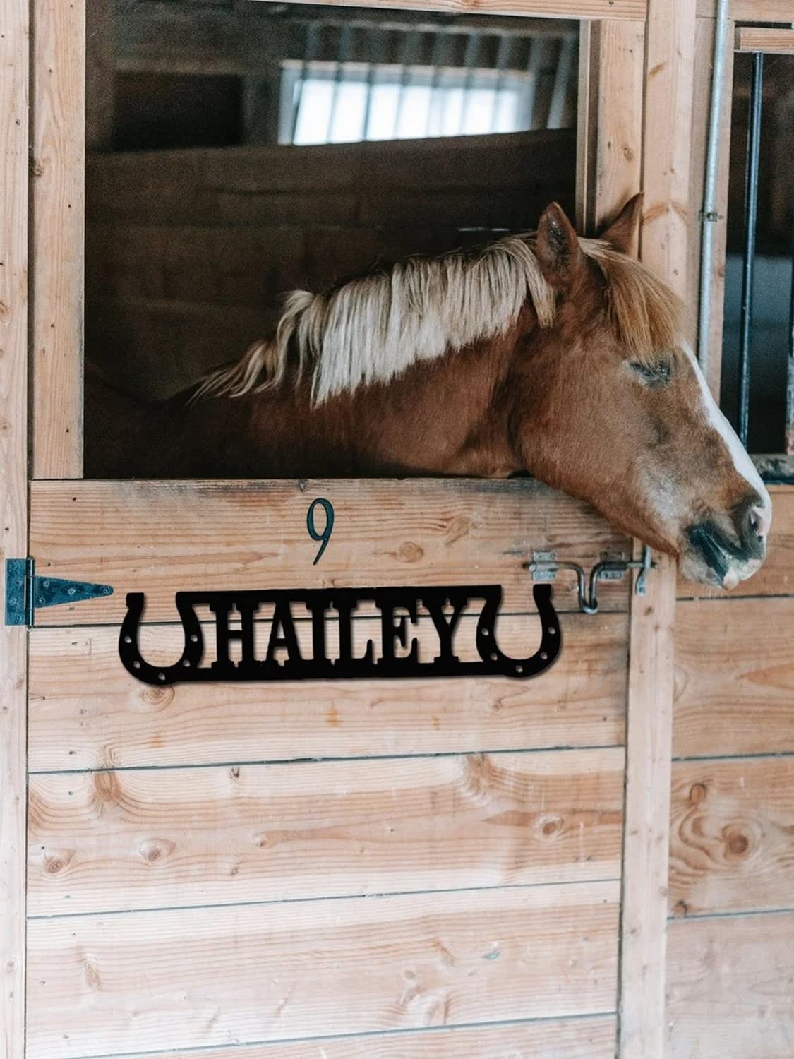 Custom Metal Horse Stall Name Plate Personalized Horse Farm Sign for Barn and Ranch Decor Horse Wall Decor