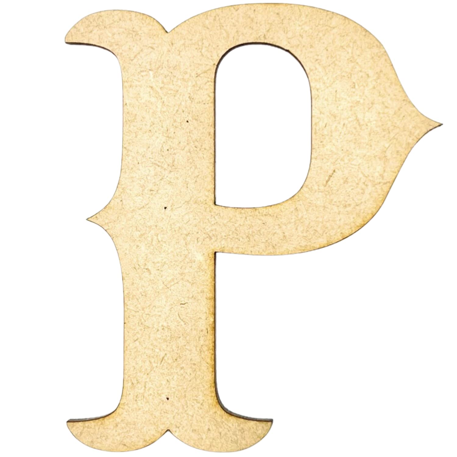 6" Tall MDF Letter P | 1/4" Thick | Krafty Supply Letters | Railroad Western | Wooden Letter