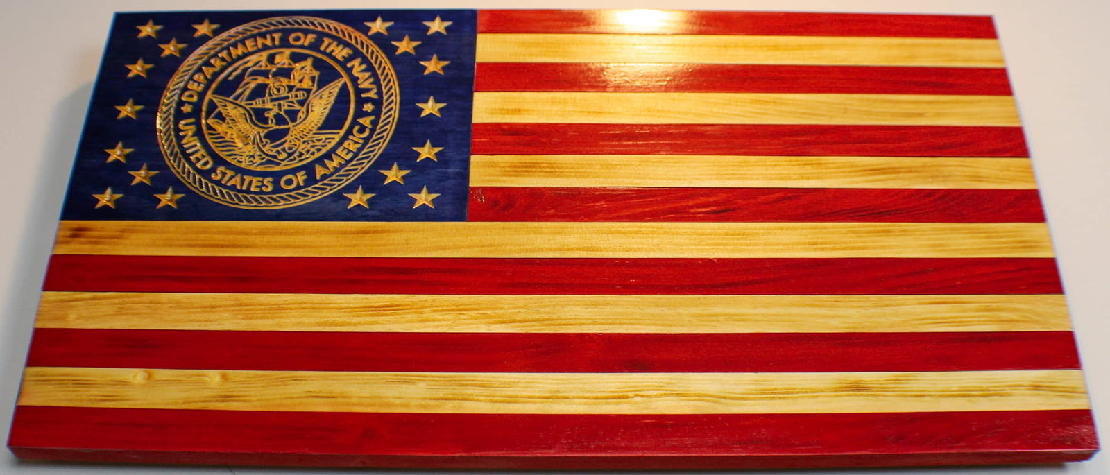 Wood American Flag (Navy)