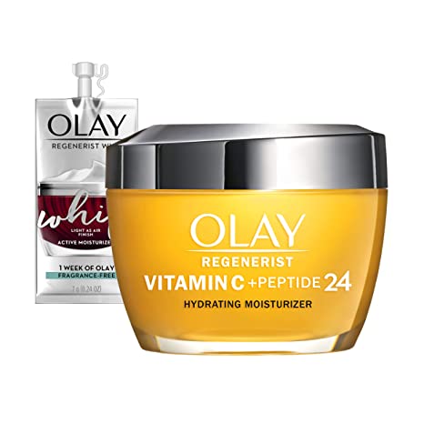 Olay Regenerist Vitamin C + Peptide 24 Brightening Face Moisturizer + Whip Face Moisturizer Travel Size