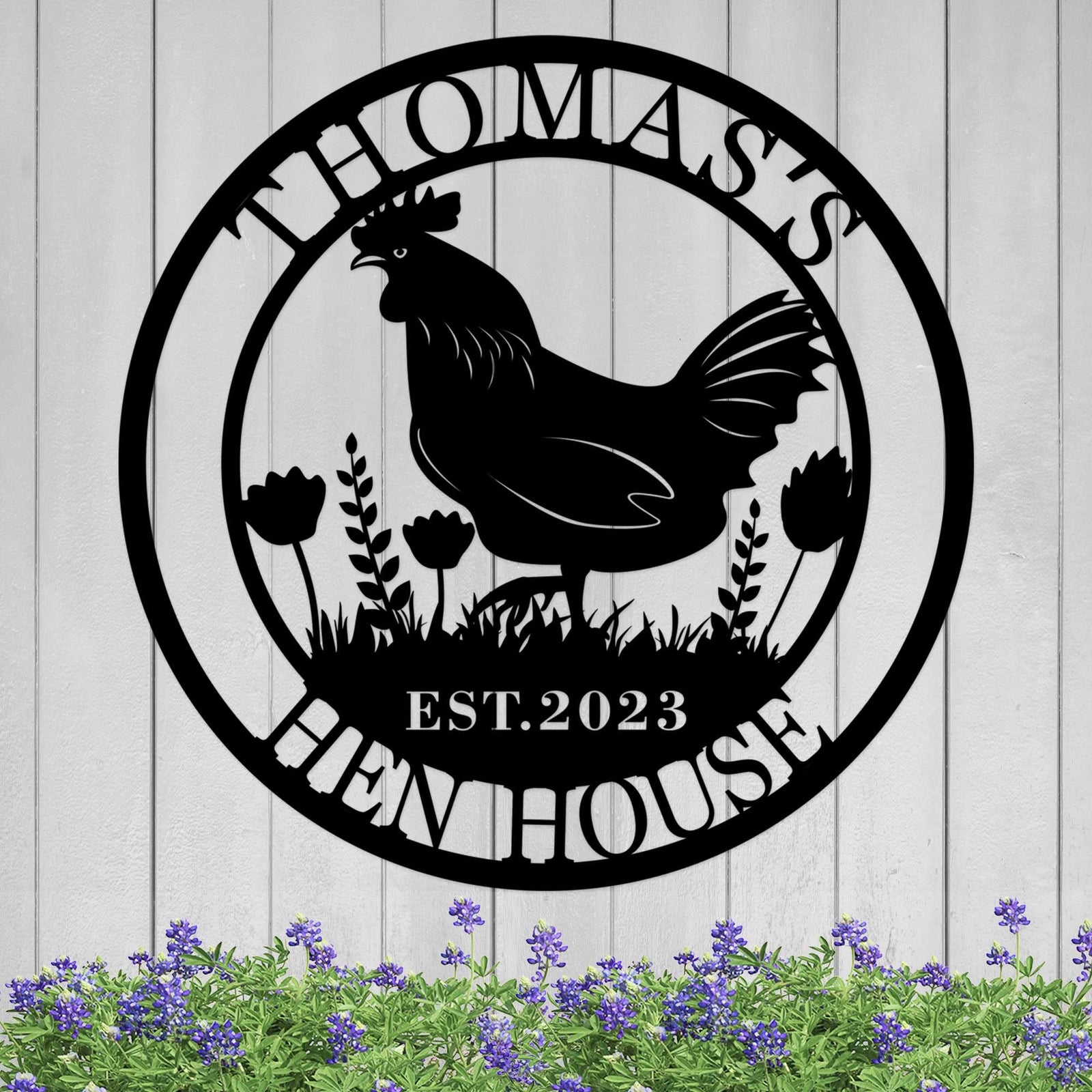 Custom Chicken Coop Signs, Personalized Farm Sign Custom Hen Monogram Wall Decor, Chicken Metal Sign, Custom Hen House Metal Sign, Custom Chicken Name Sign, Custom Signs Outdoor Metal, Coop Metal Sign