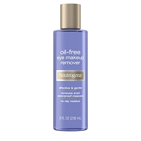 Neutrogena Gentle Oil Free Eye Makeup Remover Cleanser for Sensitive Eyes Non-Greasy Remover for Waterproof Mascara, 8 Fl Oz