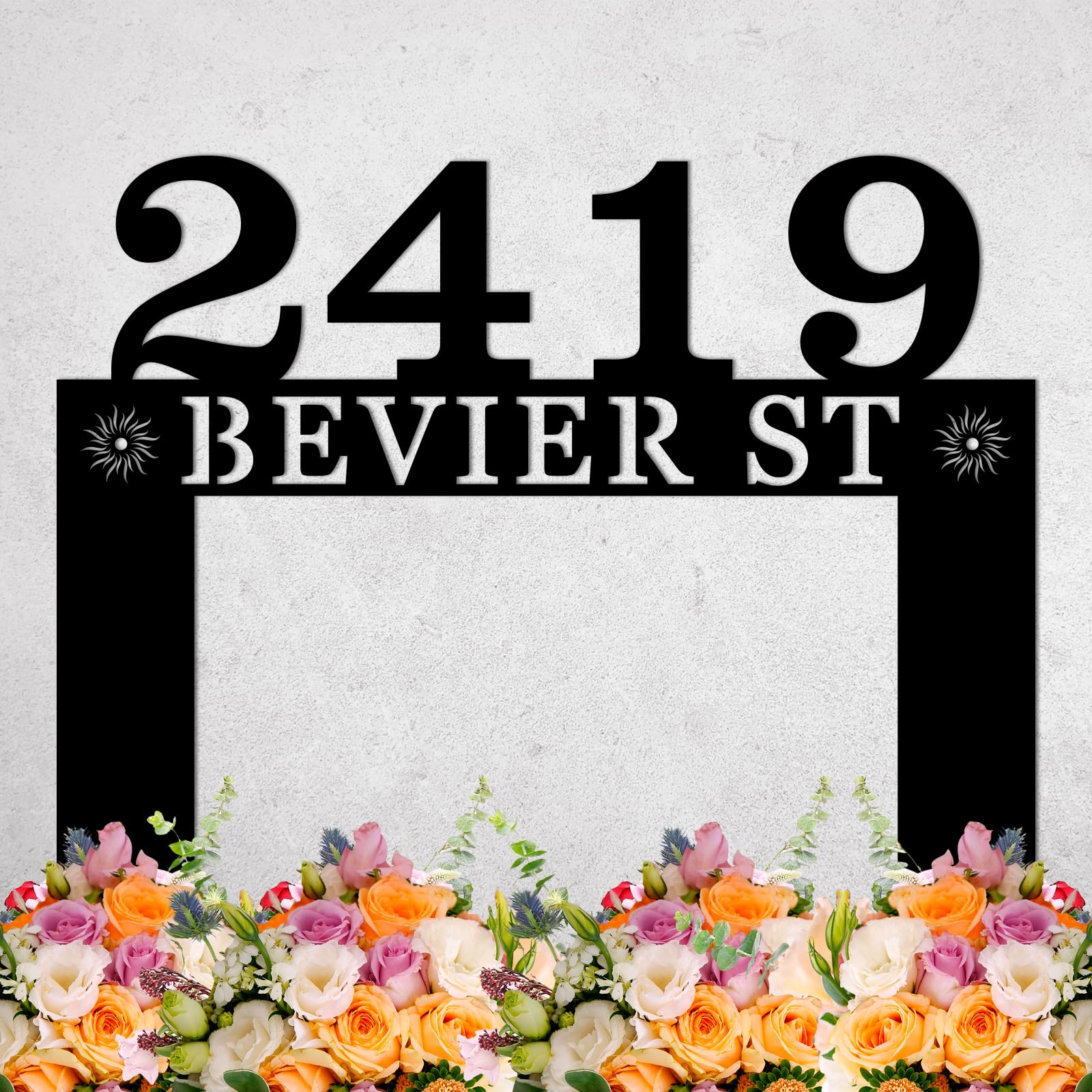 Personalized Metal Address plaque with Monogram displays your address and street name, Personalized Street Sign, House Number Address Sign, Personalized Metal Yard Stake House Address Name Sign