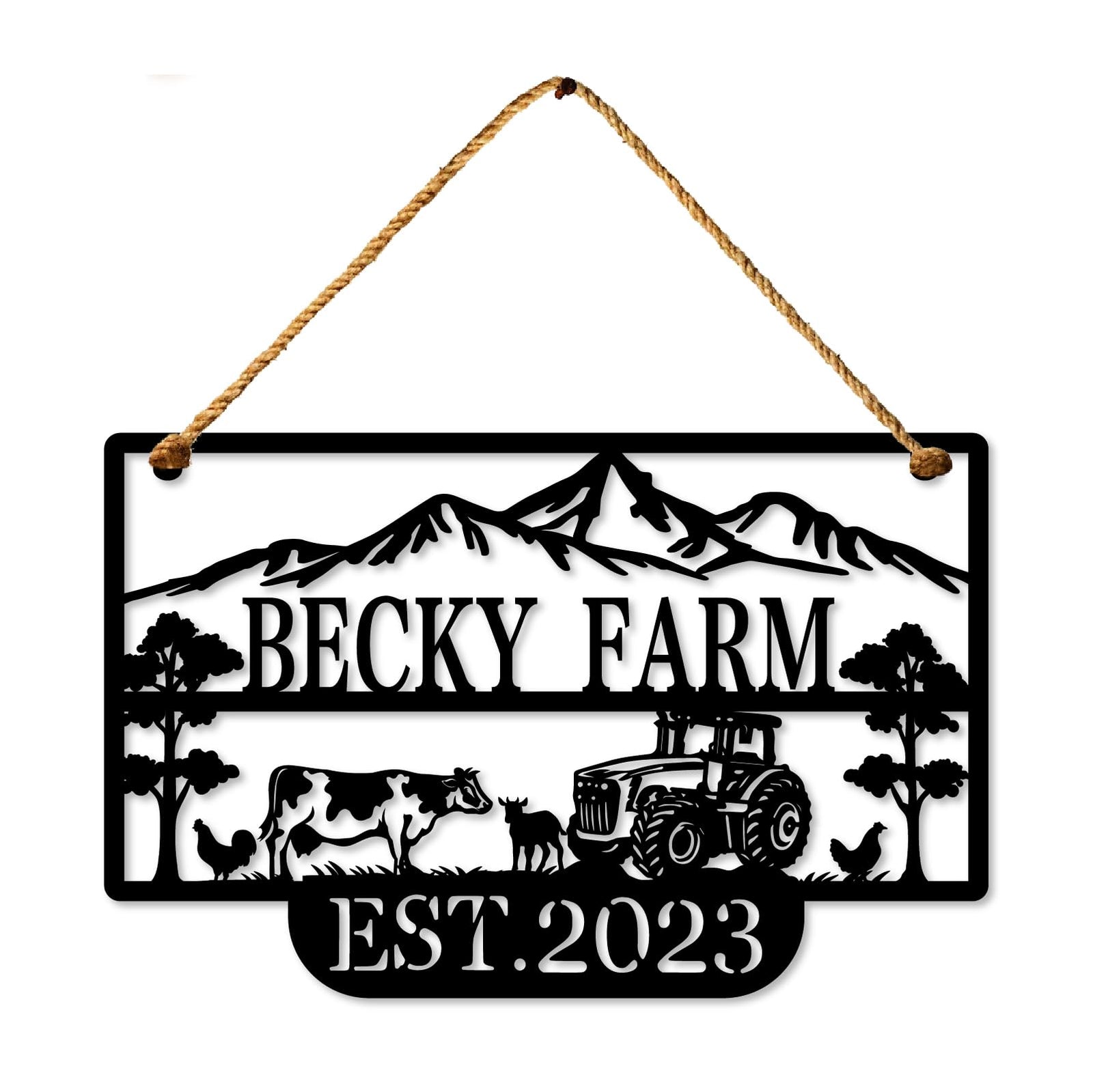 Personalized Metal Farm Sign, Custom Metal Ranch Sign, Outdoor Ranch Sign, Personalized Metal Family Name Sign, Barn Ranch Sign, Welcome Farm Sign, Farmer Gifts