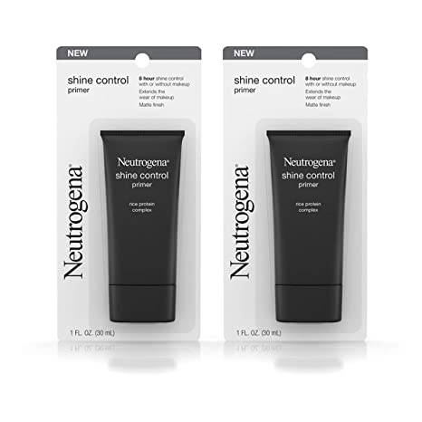 Neutrogena Shine Control Mattifying Liquid Face Primer for Oily Skin, Lightweight, Non-Comedogenic and Non-Greasy Pore and Makeup Primer with Oil-Absorbing Rice Protein, 1 fl. oz