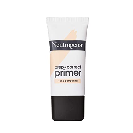 Neutrogena Prep + Correct Primer for Tone Correcting, Peach-Toned Makeup Primer, 1.0 oz