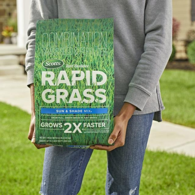Scotts Turf Builder Rapid Grass Sun & Shade Mix, 5.6 Lbs. - Grows 2x Faster