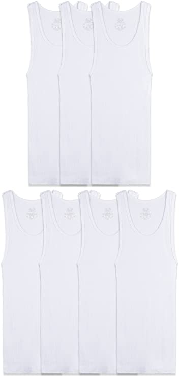 Fruit of the Loom Boys' Cotton Tank Top Undershirt (Multipack)